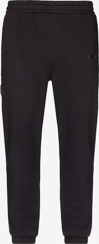 Regular Pantalon de sport 'Jogginghose – 3-fädiger angerauter Stoff, elastischer Bund & Bündchen , Inspector' Koyumi en noir : devant