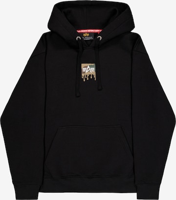 Felpa di ALPHA INDUSTRIES in nero: frontale