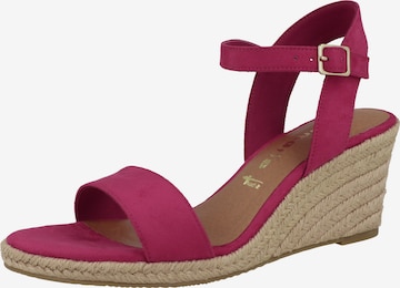 Sandalo con cinturino di Tamaris in rosa: frontale