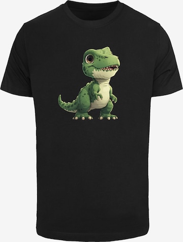 T-Shirt 'Süßer grüner Dino' F4NT4STIC en noir : devant