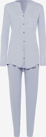 Hanro Langarm Pyjama ' Pure Essence ' in Blau: predná strana