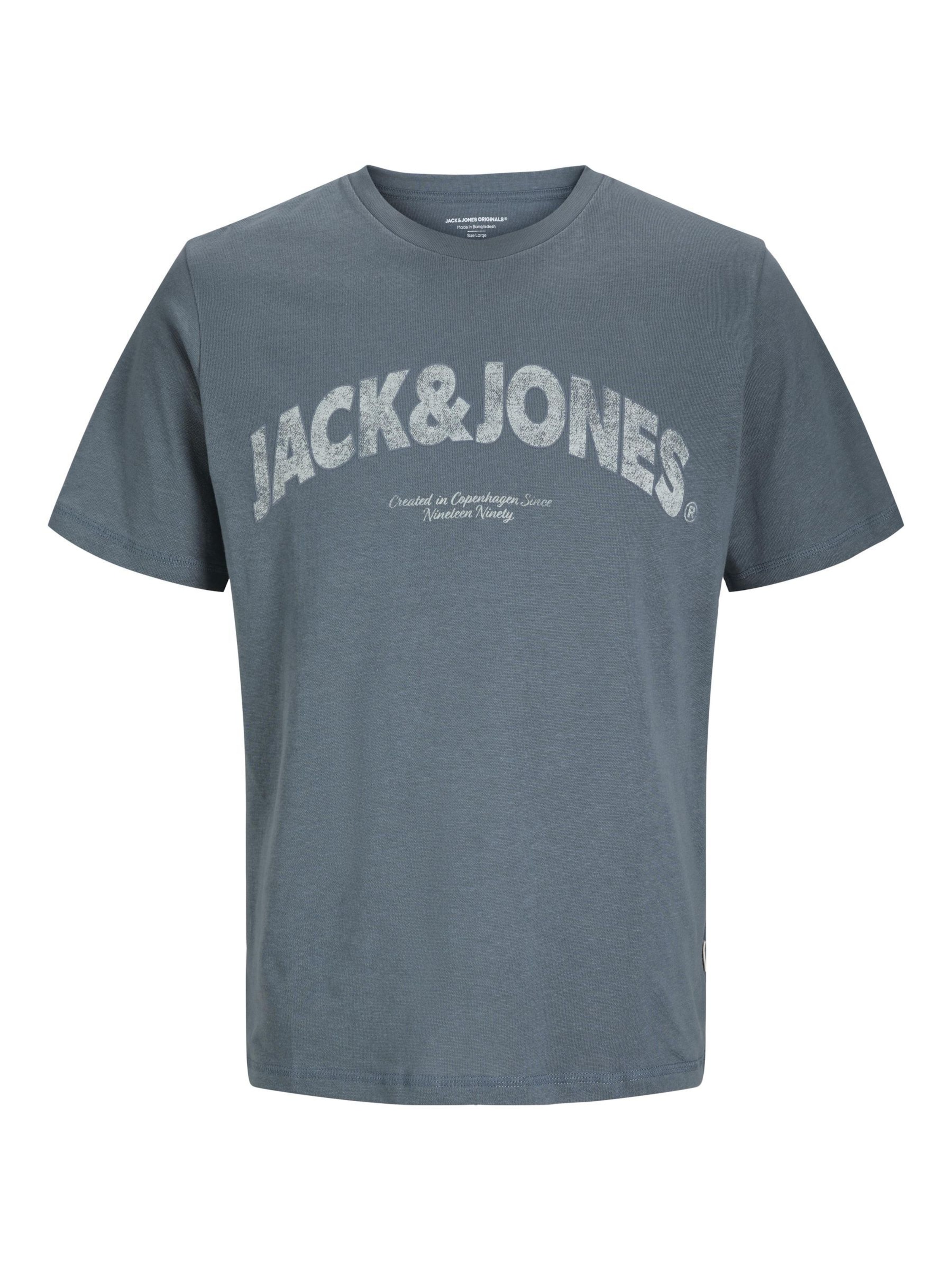 zils JACK & JONES T-Krekls 'JORAlmeria': no priekšpuses