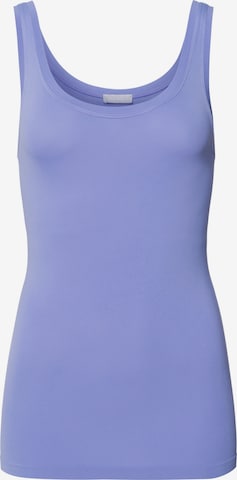 Hanro Top ' Touch Feeling ' in Blau: Vorderseite