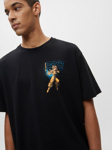 Pull&Bear T-Shirt in Schwarz