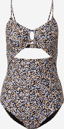 Costum de baie întreg 'OCEAN FLOWER' CATWALK JUNKIE pe bej / albastru fumuriu / negru, Vizualizare produs