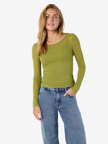 Noisy may Shirt 'NMNusa' in Groen: voorkant