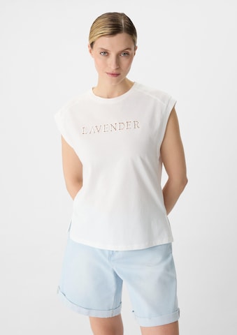 comma casual identity Shirt in Wit: voorkant