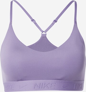 NIKE Bustier Sport-BH 'INDY' in Lila: predná strana