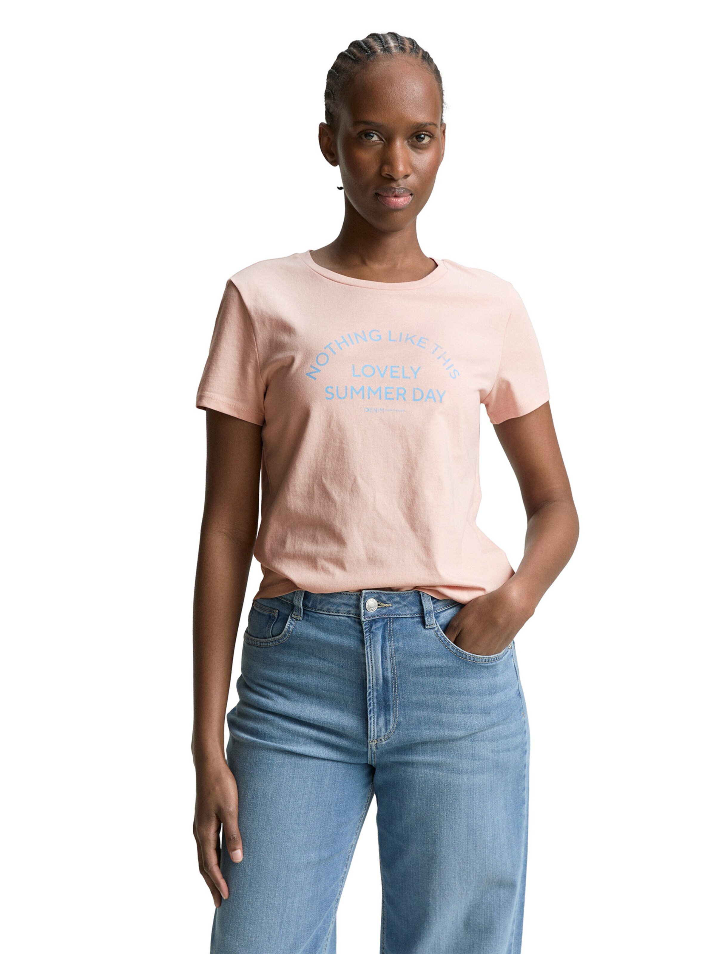 TOM TAILOR DENIM Tričko - Ružová: predná strana