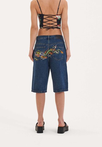 Ed Hardy Baggy Džínsy - Modrá
