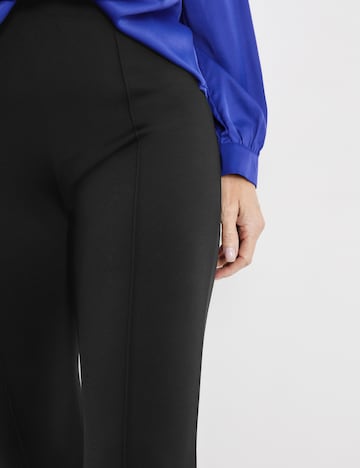 GERRY WEBER Slim fit Pleat-Front Pants in Black