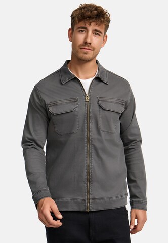 INDICODE JEANS Regular fit Tussenjas ' Russo ' in Grijs: voorkant