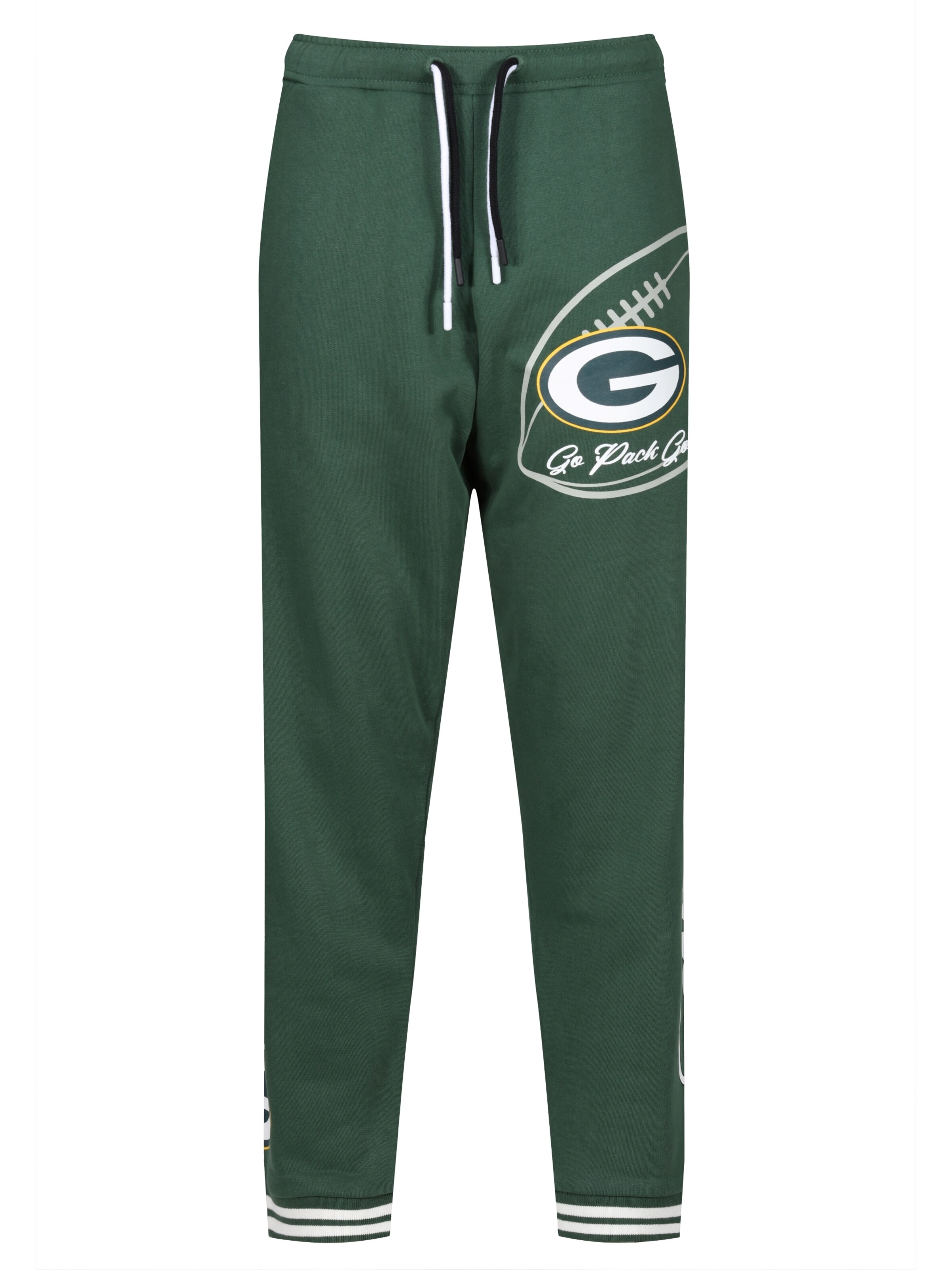 Recovered Tapered Trousers 'NFL Packers Go Pack Go' in Green: front