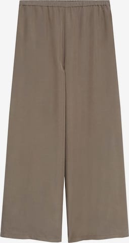 MANGO Wide leg Broek 'Tenci-A' in Bruin: voorkant