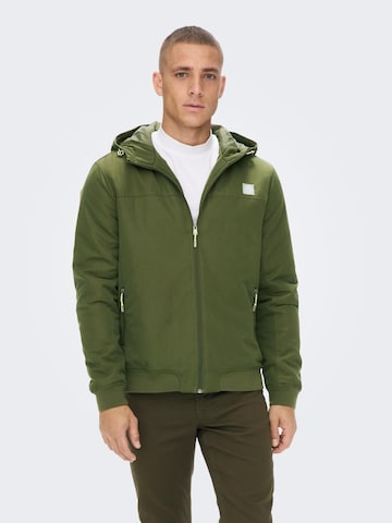 Only & Sons Between-Season Jacket 'Damian' in Green: front