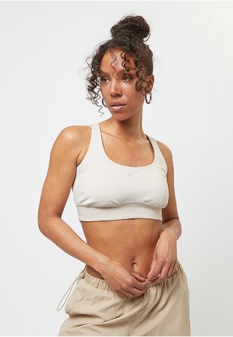 NIKE Bustier Tanktop 'Sportswear Chill Terry' in Weiß: Vorderseite
