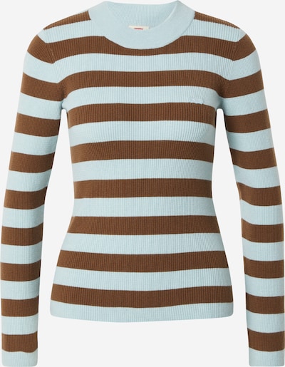 LEVI'S ® Tröja 'Crew Rib Sweater' i ljusblå / brun, Produktvy