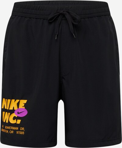 NIKE Pantalon de sport 'FORM' en violet / orange / noir, Vue avec produit