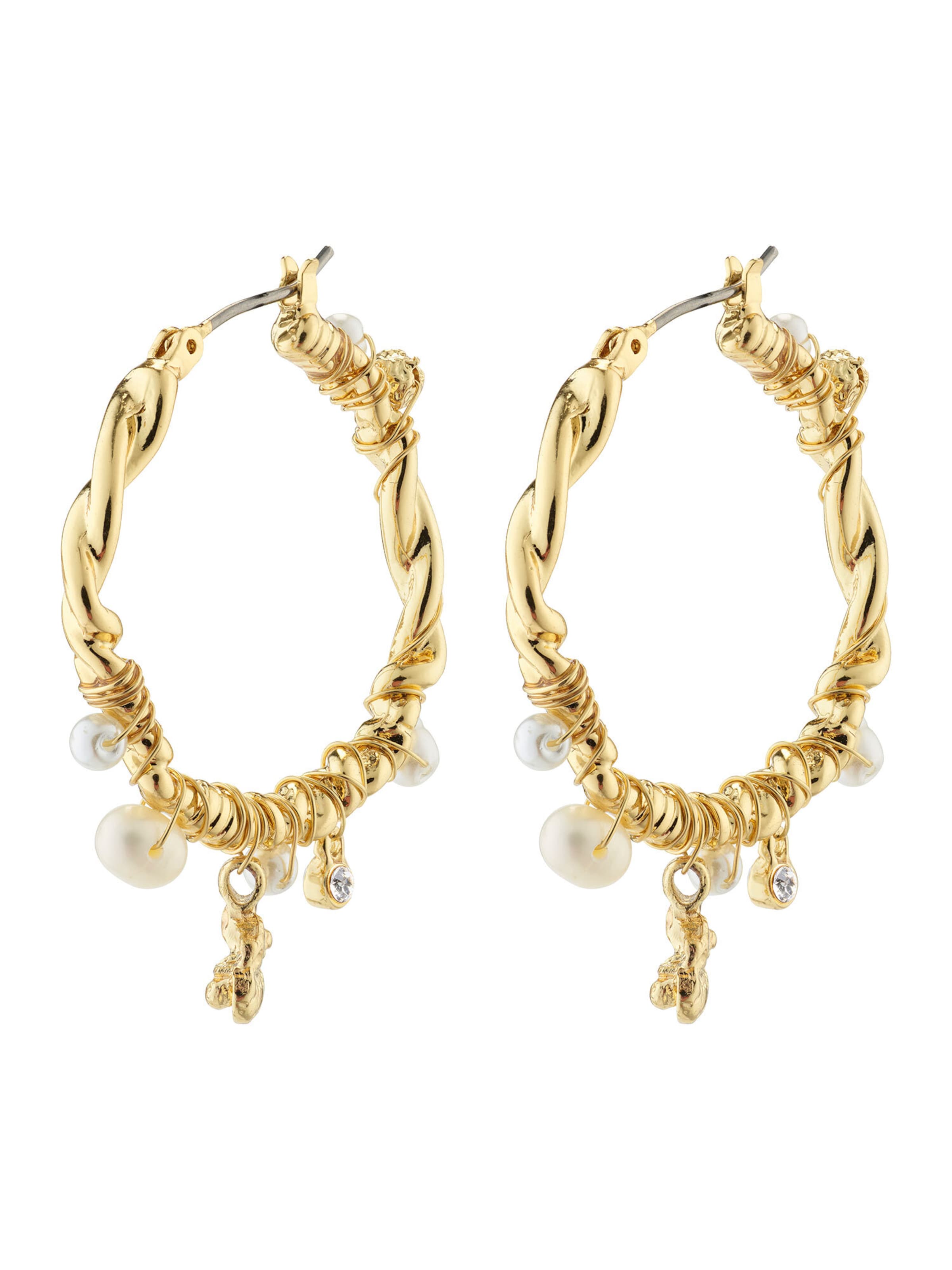 Pilgrim Uhani 'Ana' | zlata barva: sprednja stran