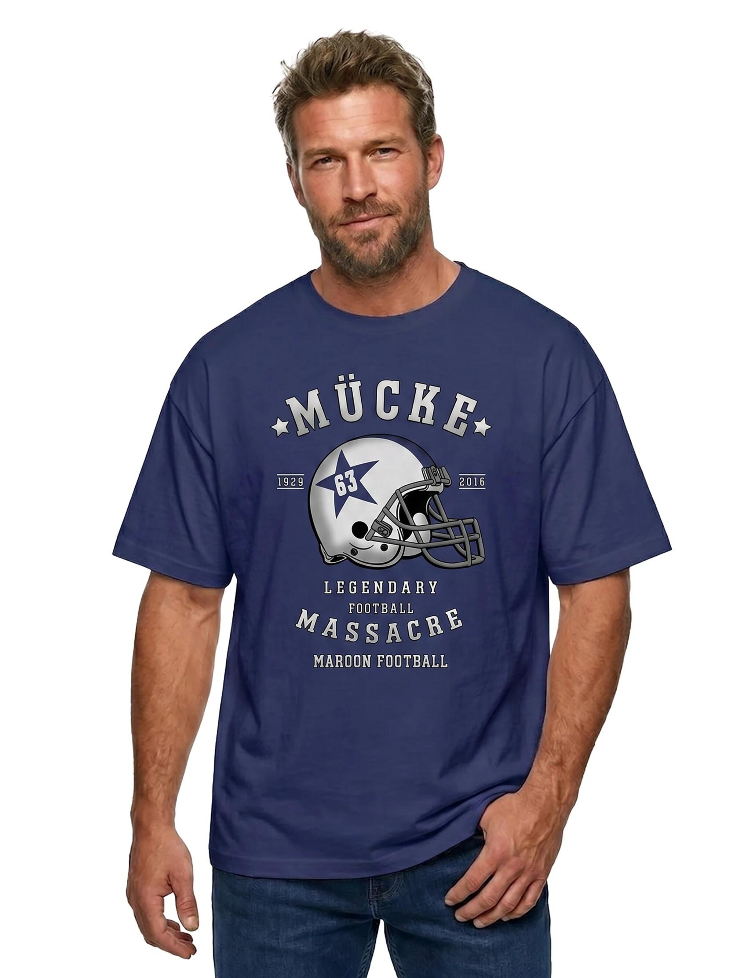 MAKAYA Shirt 'Football Helm' in Blue