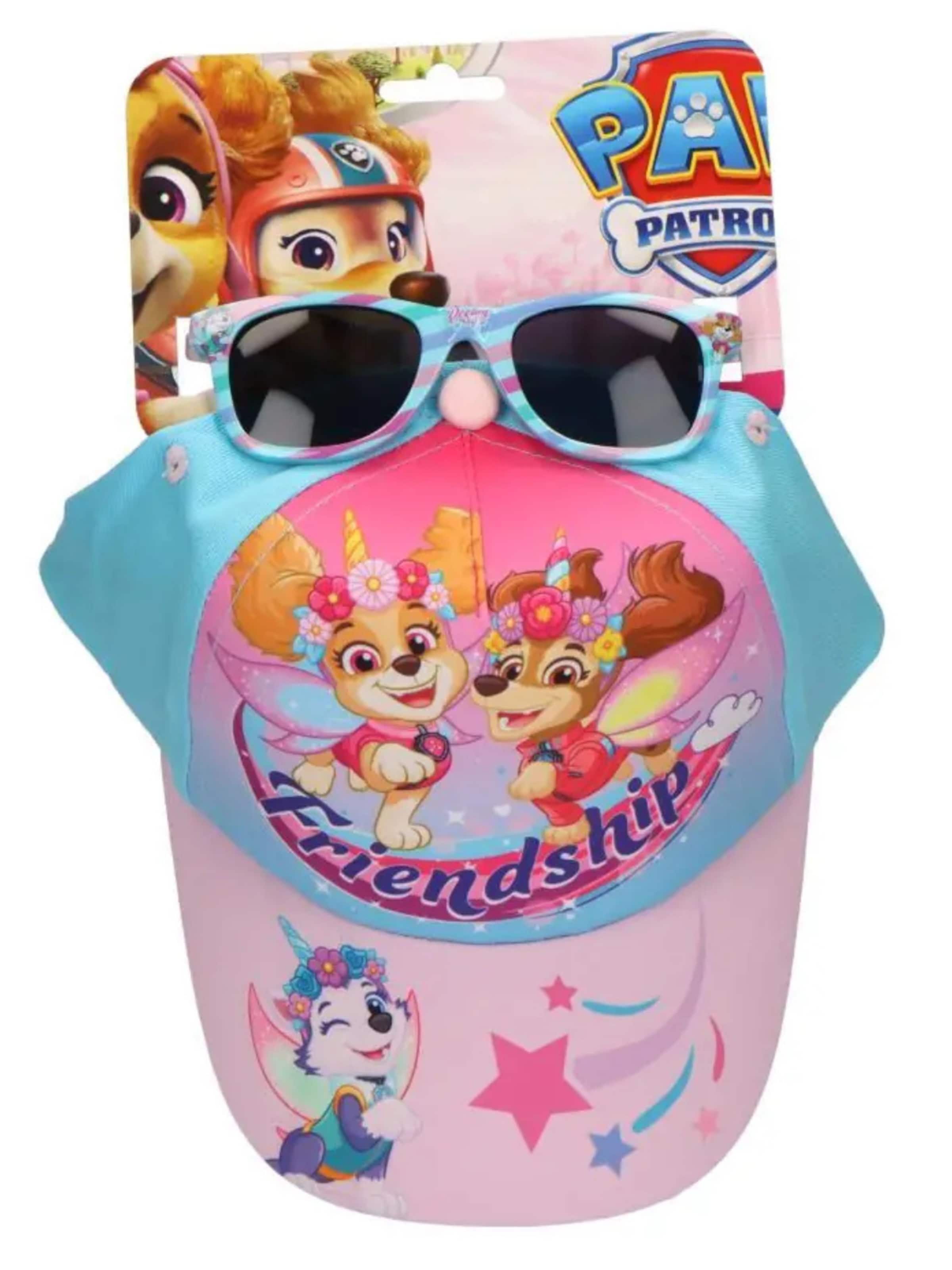 Cerdá Pet 'Paw Patrol Skye and Everest Baseball Cap with Sunglasses' in Gemengde kleuren: voorkant