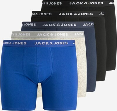 JACK & JONES Boxershorts in blau / navy / graumeliert / schwarz / weiß, Produktansicht