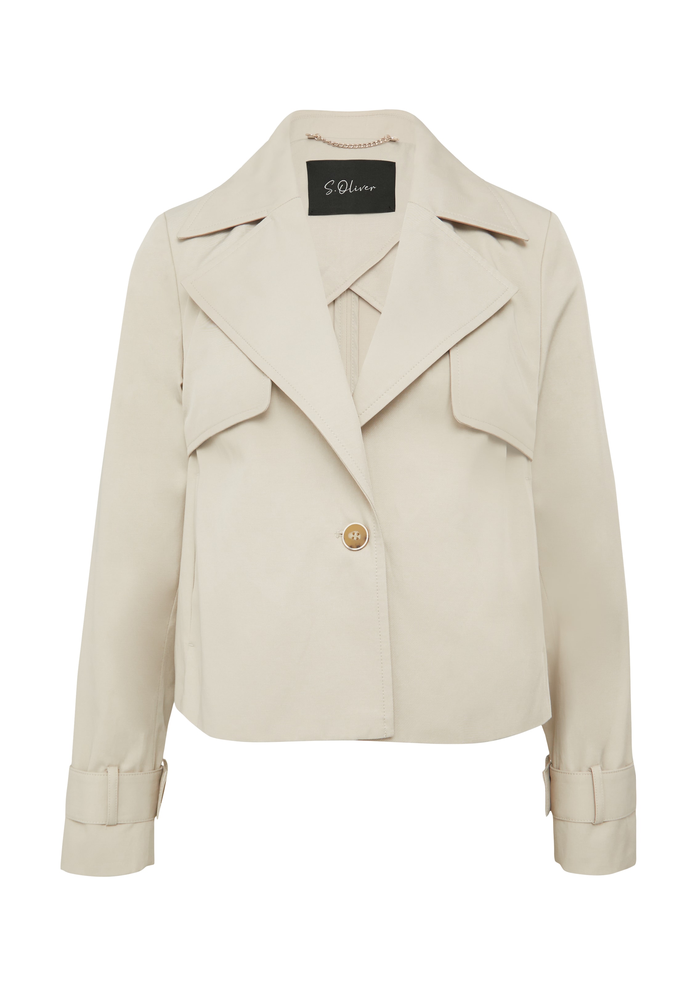 s.Oliver BLACK LABEL Übergangsjacke in creme, Produktansicht
