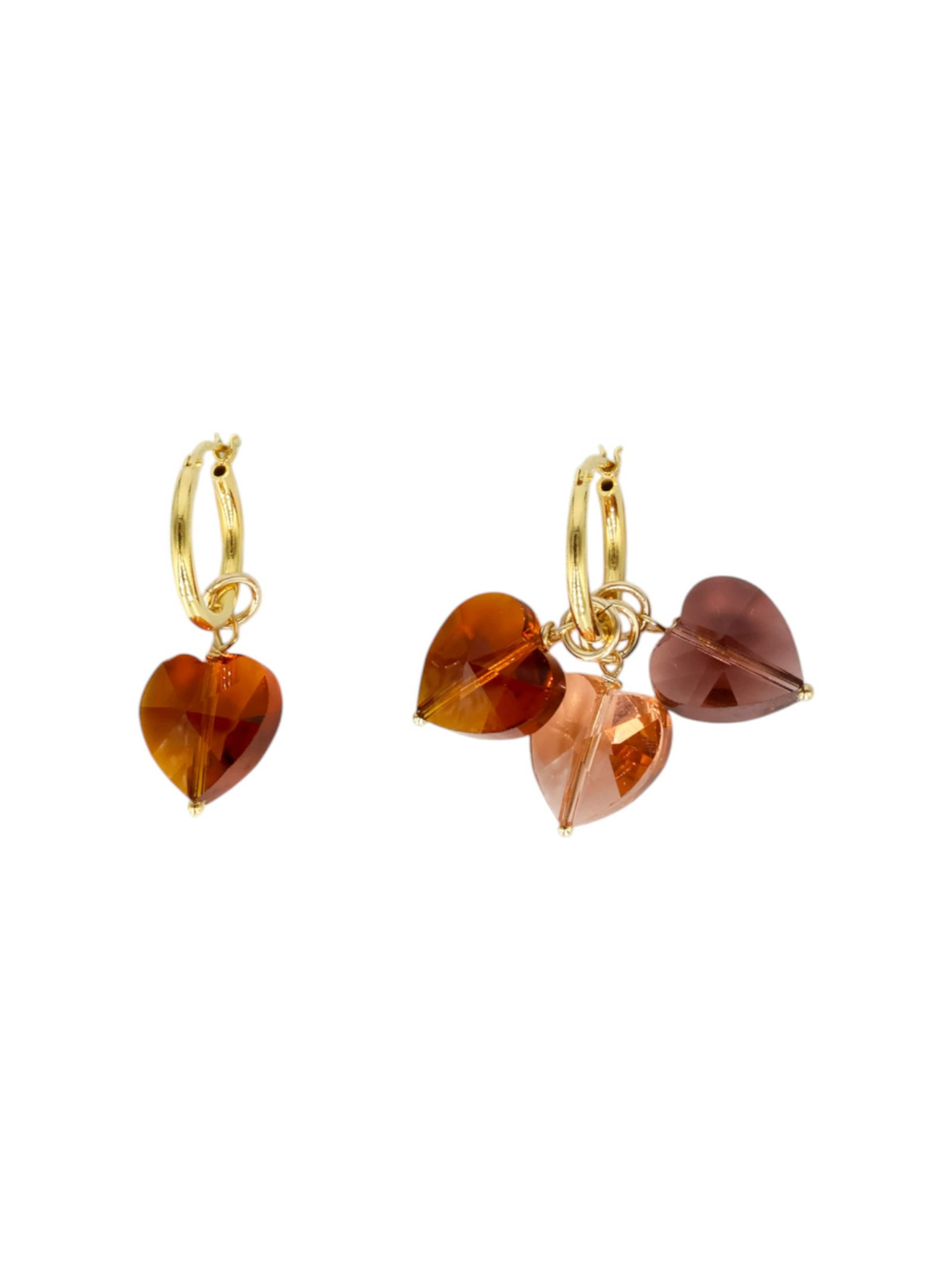 ROMANTICO ROMANTICO Earrings 'More Amore' in Gold: front