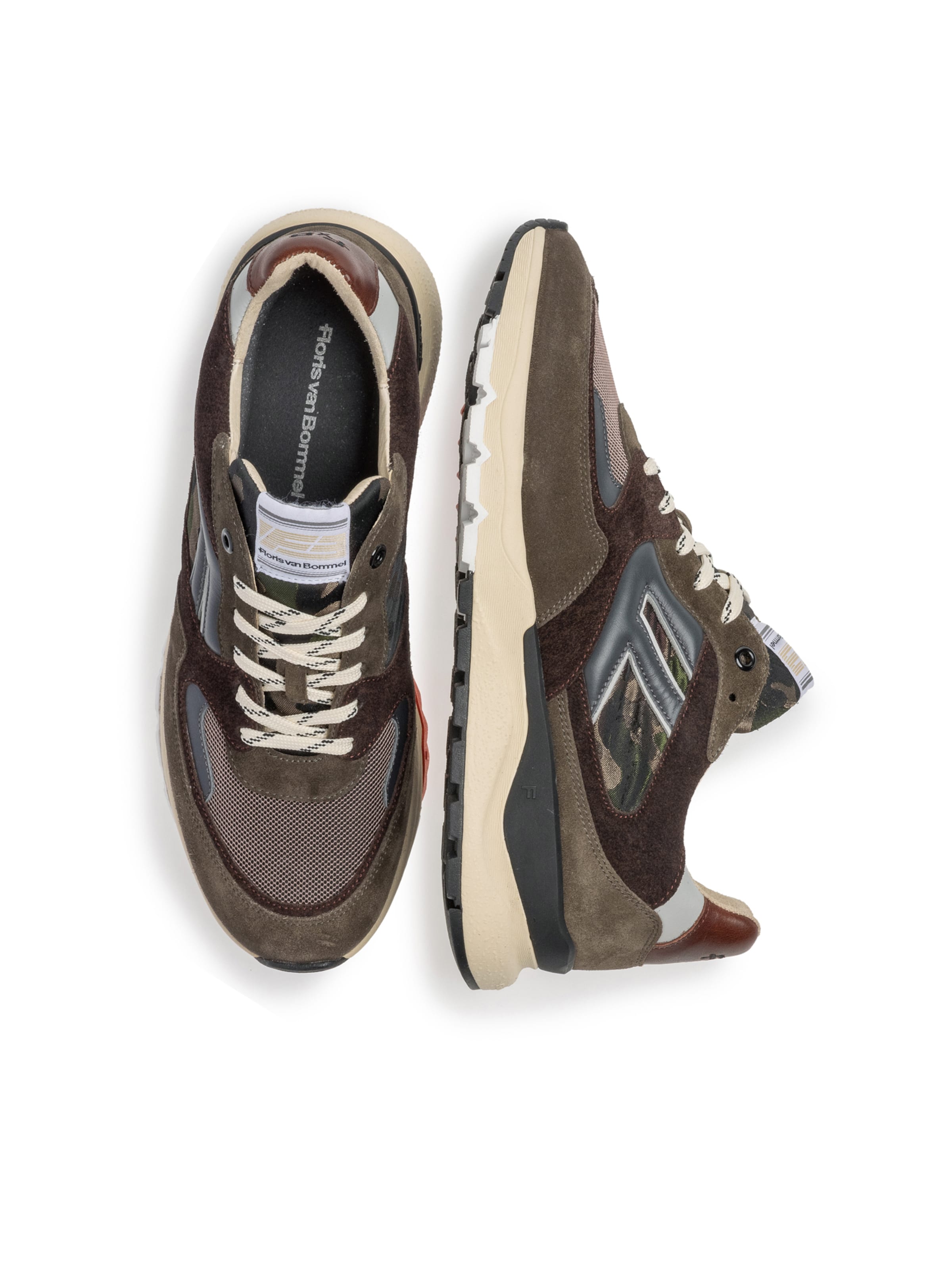 Floris van Bommel Sneakers laag 'De Treener 01' in Groen