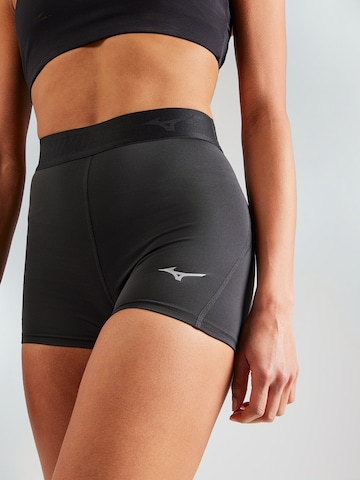MIZUNO Skinny Fit Спортен панталон 'Core Impulse' в черно