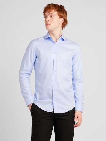 SEIDENSTICKER - Slim Fit Camisa clássica em azul: frente