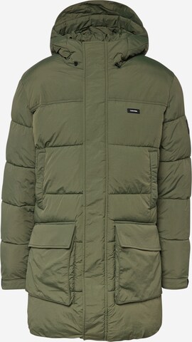 Calvin Klein Winterjas in Groen: voorkant