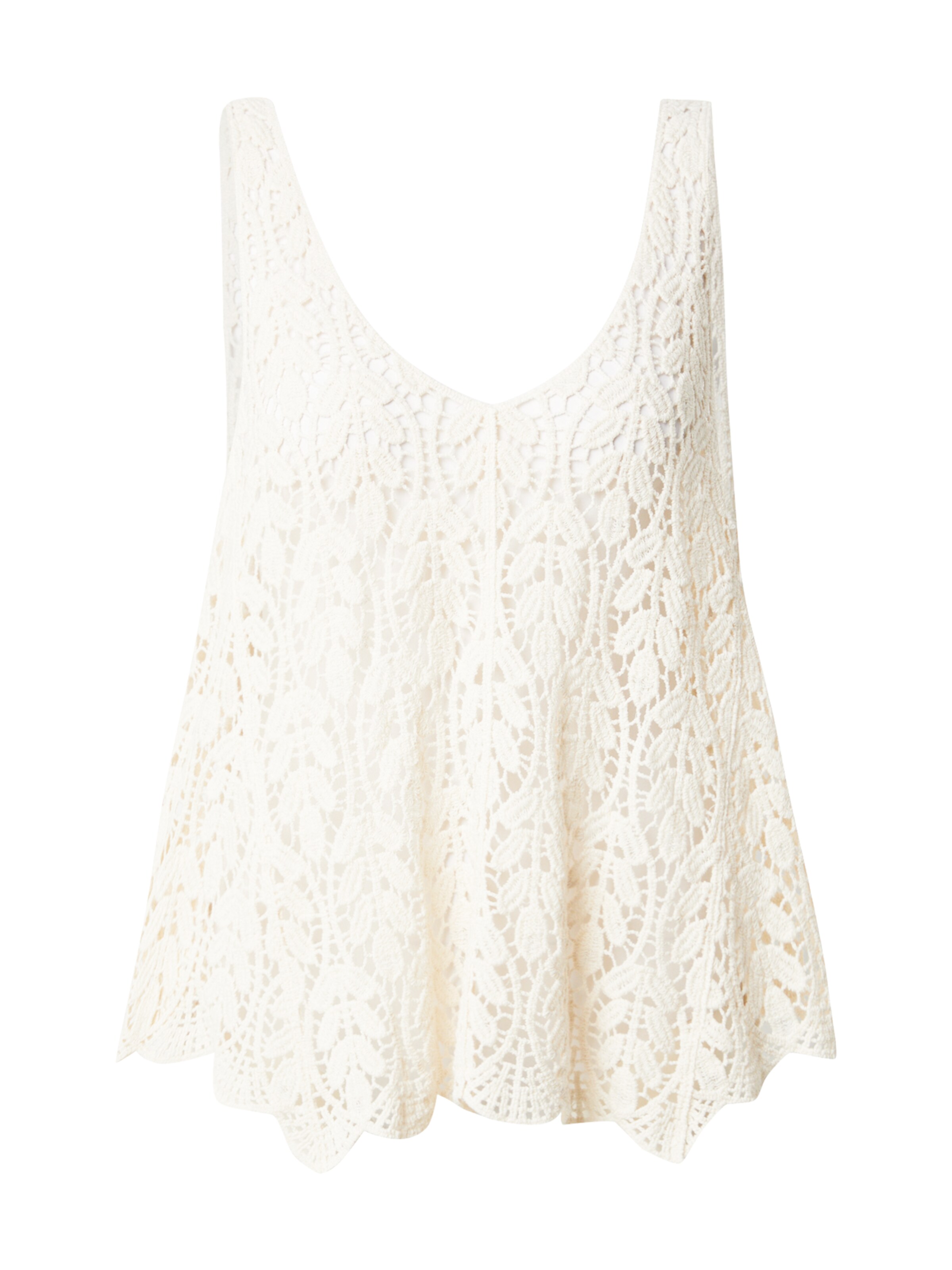 Hailys - Top de punto 'Ma44dina' en beige: frente