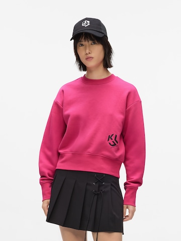 Sweat-shirt KARL LAGERFELD JEANS en rose : devant