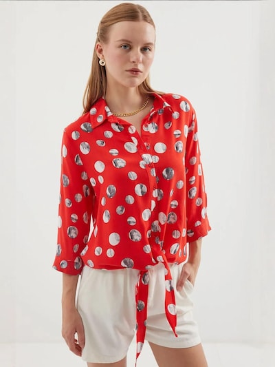 Bigdart Bluse in S in rot / schwarz / weiß, Produktansicht