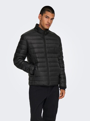 Veste mi-saison 'ONSGAVIN' Only & Sons en noir : devant