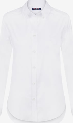 Jimmy Sanders Blouse in Wit: voorkant