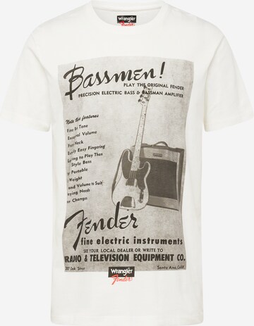 WRANGLER T-Shirt 'BASSMEN' in Weiß: predná strana