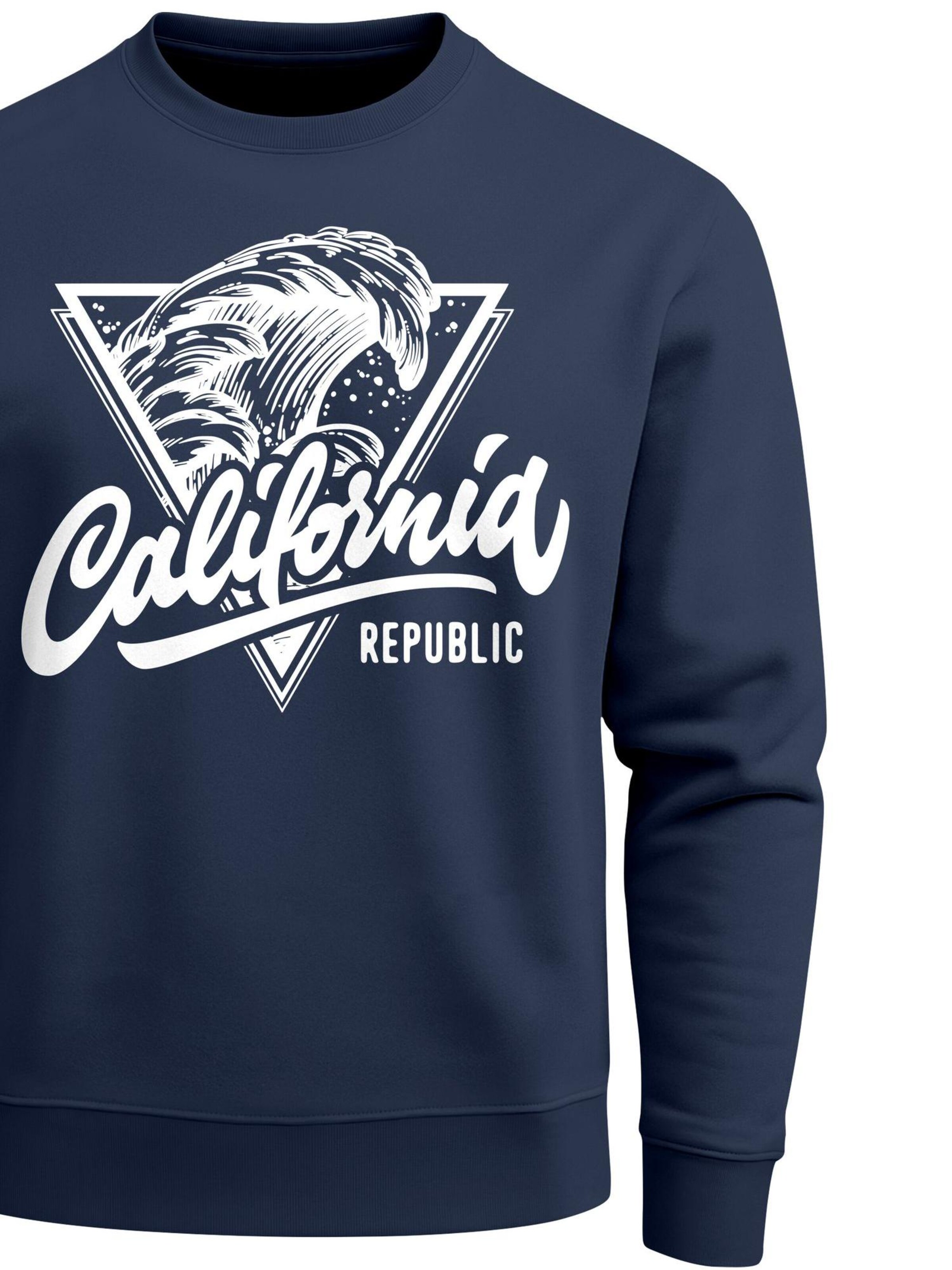 Neverless Sweatshirt 'California Republic' in Blue