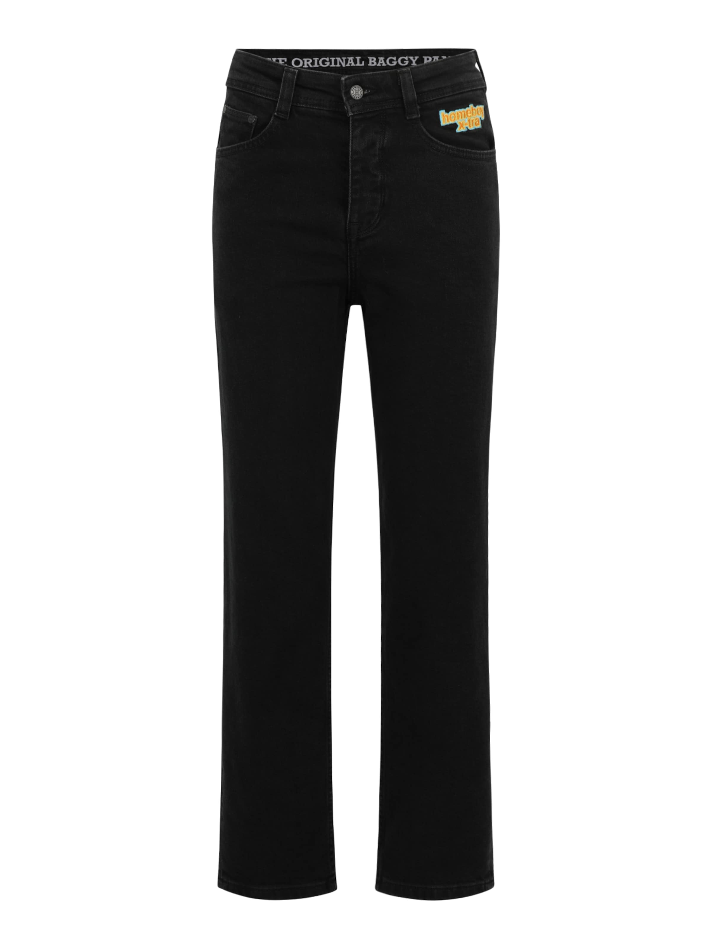 HOMEBOY Loosefit Jeans i svart: framsida