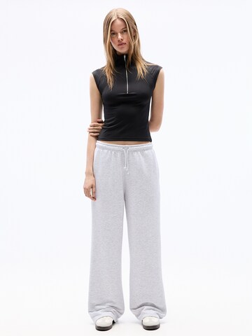 Pull&Bear Wide leg Broek in Grijs