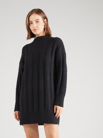 Robes en maille TOPSHOP en noir : devant