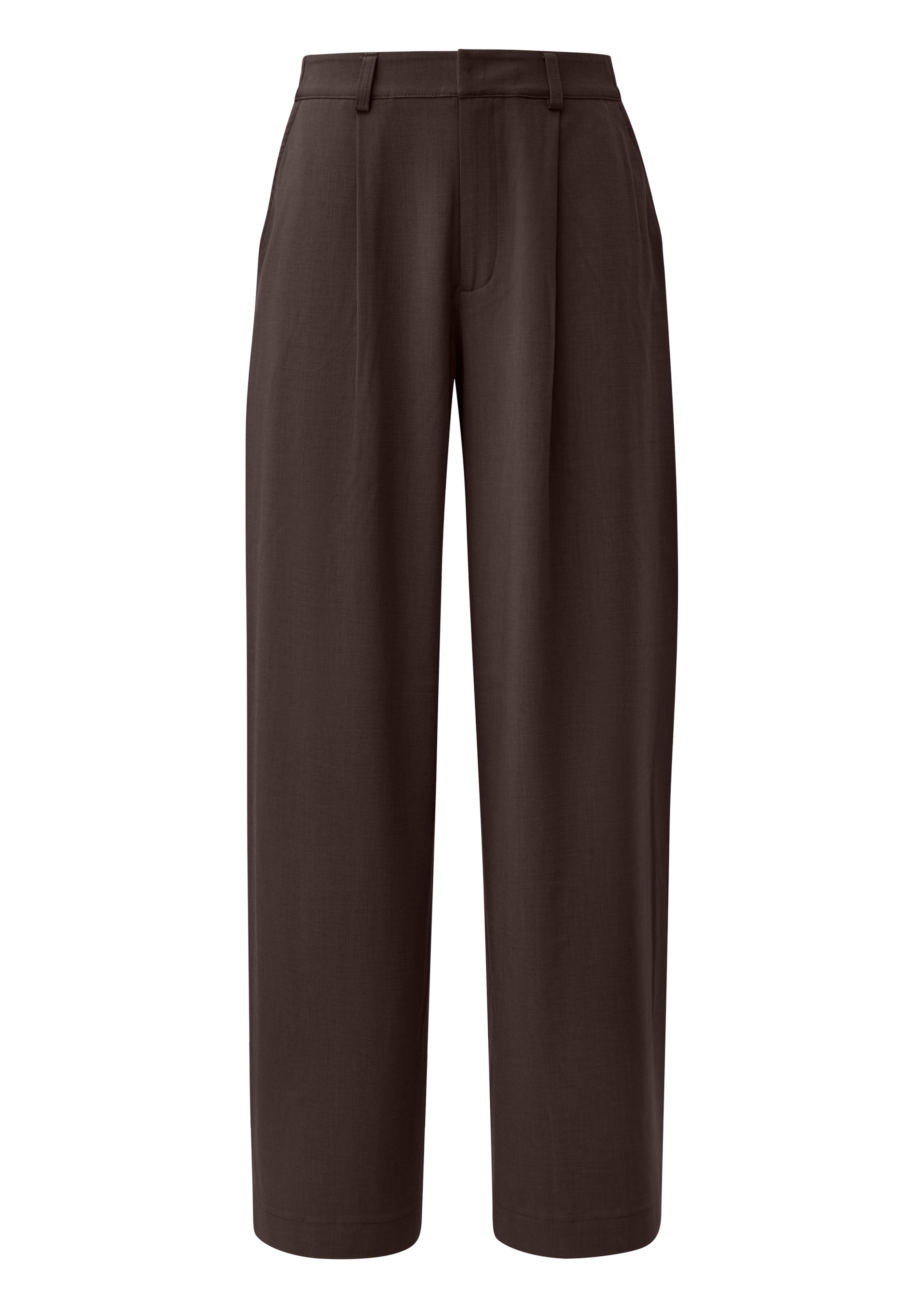 QS Wide Leg Hose in Braun: Vorderseite