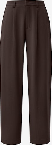 Wide Leg Pantalon QS en marron : devant