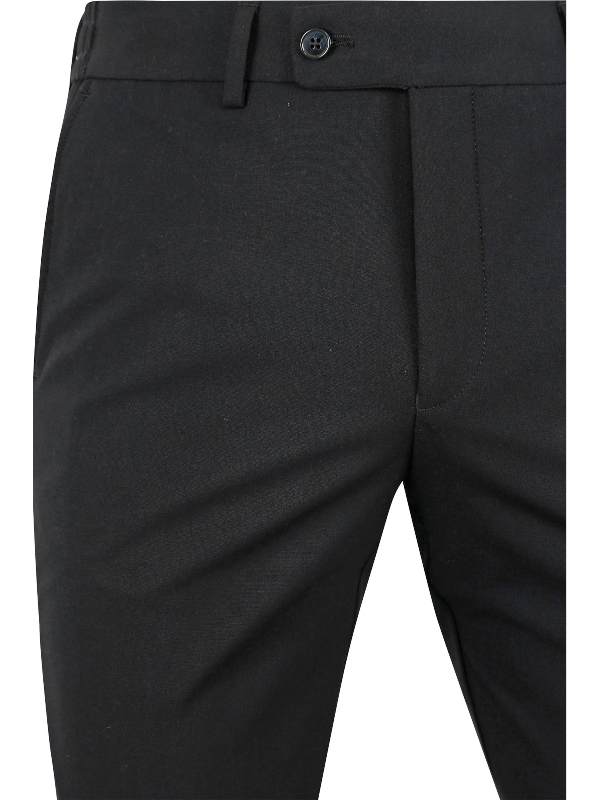 Suitable Slim fit Trousers with creases in Black