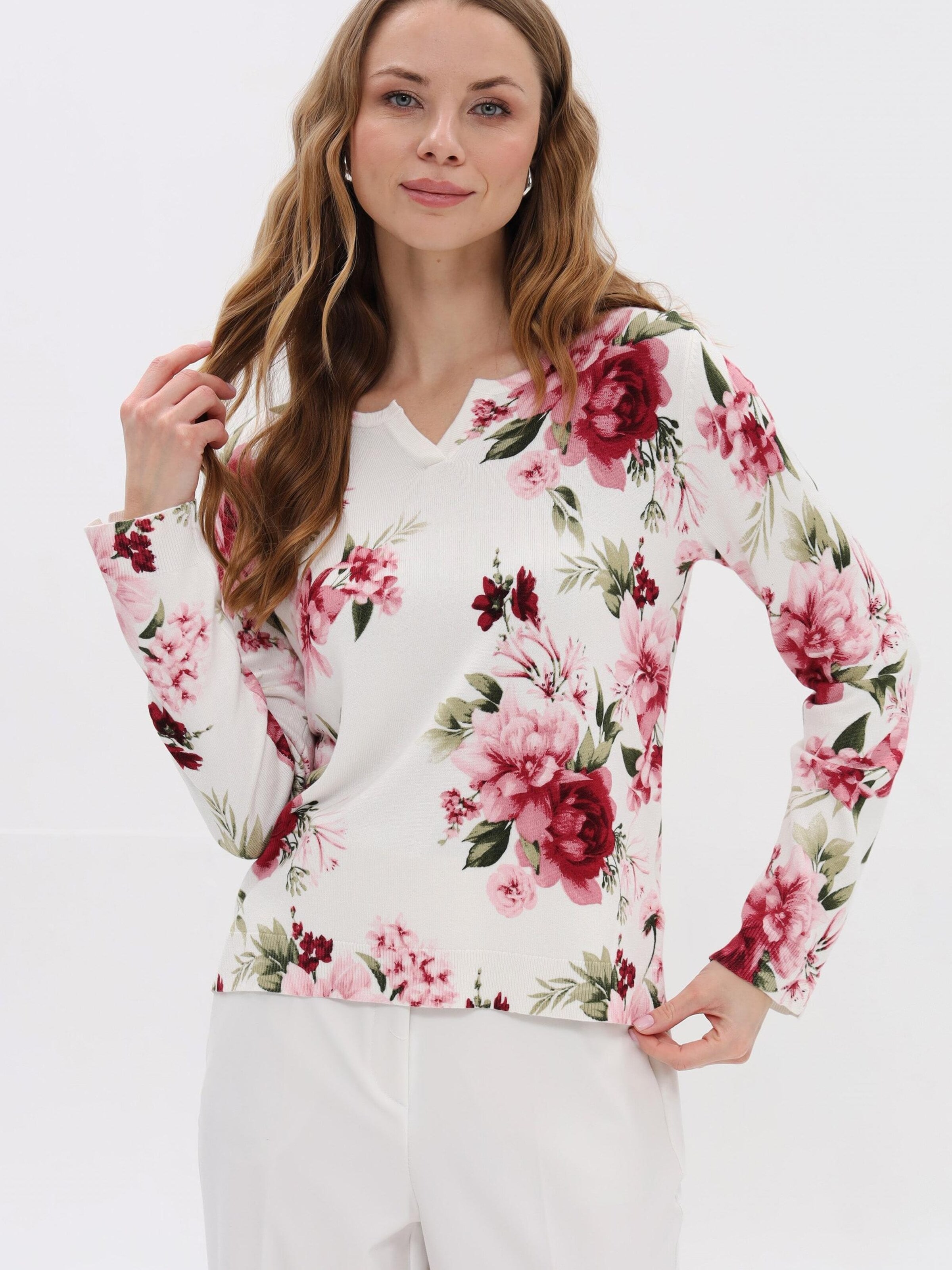 Passioni Bluse in Weiß: Vorderseite