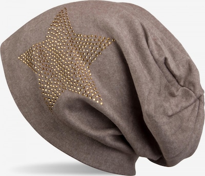 styleBREAKER Mütze 'Warme Beanie Mütze mit Strass Stern' in 54-64 in braunmeliert, Produktansicht