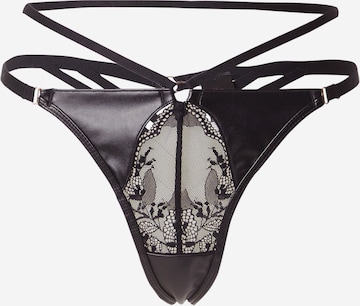 Hunkemöller Stringit 'Nadia' värissä musta: etupuoli