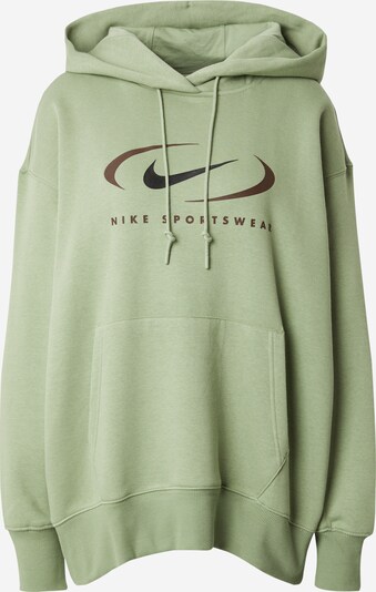 Bluză de molton 'Swoosh' Nike Sportswear pe maro / verde deschis / negru, Vizualizare produs