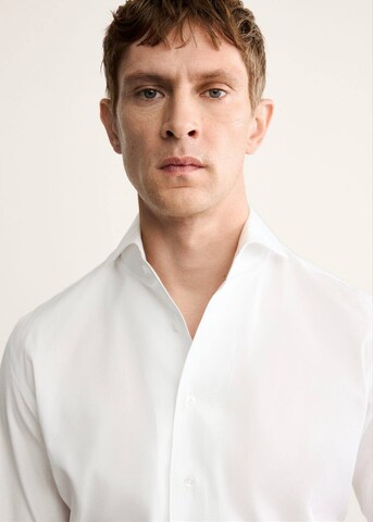 MANGO MAN Regular fit Button Up Shirt 'Roma2' in White